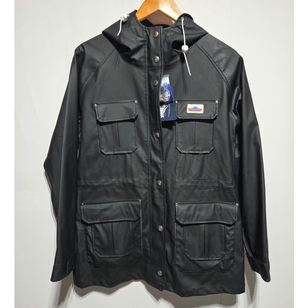 Penfield Vassan Rain Utility Jacket Black Woman's Size Large Outdoors NWT